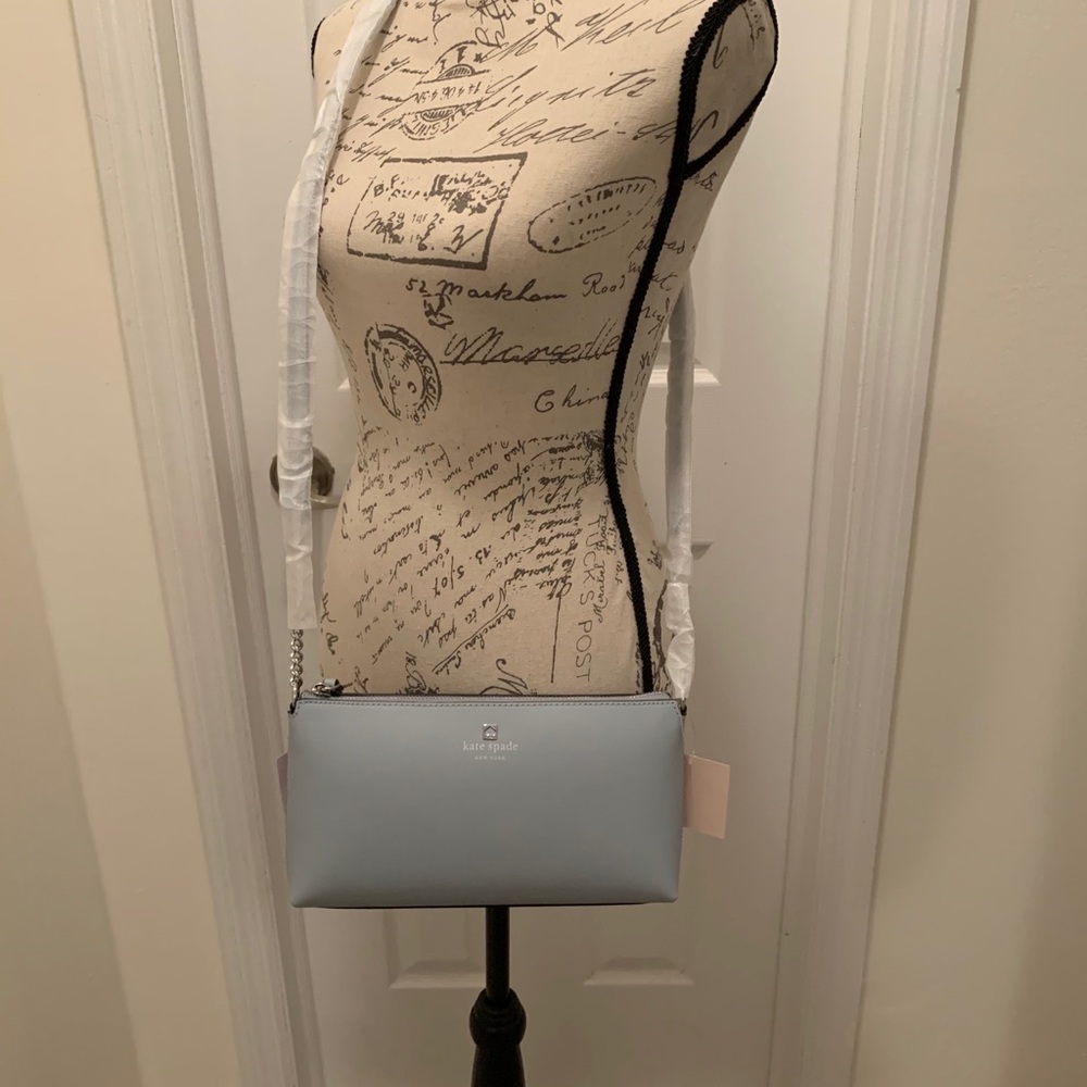 NWT Kate spade cross body light blue bag